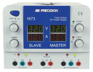 Triple Output Quad Display DC Power Supply ((2) 0-32V, 0-6A/